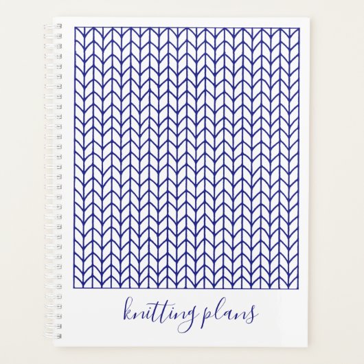 Calendrier de planification tricot LIGNE BLEUE 8,5 (Devant)