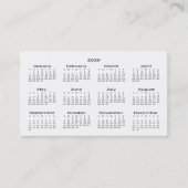 Calendrier de poche carte de visite 2029 (Devant)
