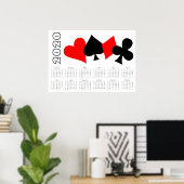 Calendrier de poker 2020 Poster (Bureau à domicile)