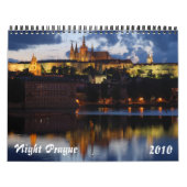 Calendrier de Prague 2010 de nuit (Protection)