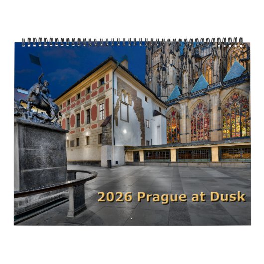 Calendrier de Prague au crépuscule 2026 (Protection)