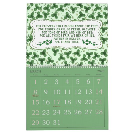 Calendrier de prière 2024 (Mar 2026)