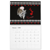 Calendrier de raton laveur de douze mois (Feb 2026)