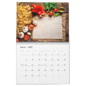 Calendrier de recettes de pâtes créatives et notes (Mar 2027)