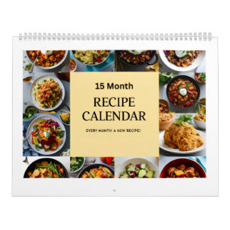 Calendrier de recettes sur 15 mois