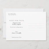Calendrier de sauvegarde de la date Carte postale (Dos)