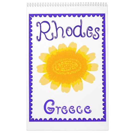 Calendrier de scènes et motifs d'été grecs (Protection)