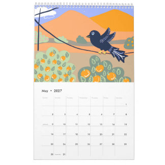 Calendrier de scènes et motifs d'été grecs