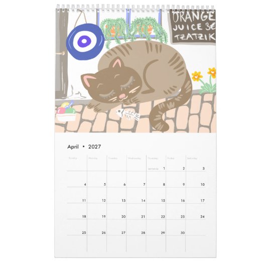 Calendrier de scènes et motifs d'été grecs (Apr 2027)