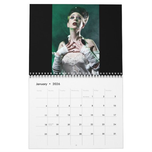Calendrier de Screamvina par la photo d'Argo (Jan 2026)