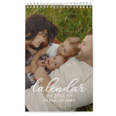 Calendrier de script chic de photo personnalisée d (Protection)