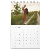 Calendrier de script chic de photo personnalisée d (Jan 2027)