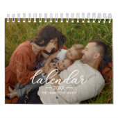 Calendrier de script chic de photo personnalisée d (Protection)