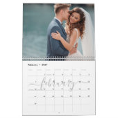 Calendrier de script photo de mariage personnalisé (Feb 2027)