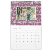 Calendrier de script photo du stylo de marque mode (Feb 2026)