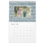 Calendrier de script photo du stylo de marque mode (Feb 2026)