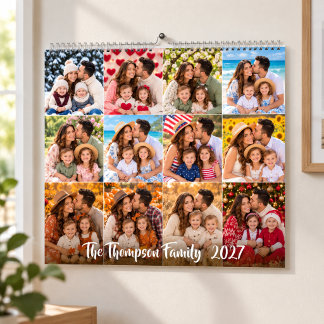 Calendrier de souvenirs de famille personnalisés