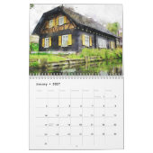 Calendrier de Spreewald – Cours d'eau, maisons & p (Jan 2027)