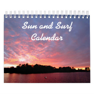 Calendrier de Sun et de surf