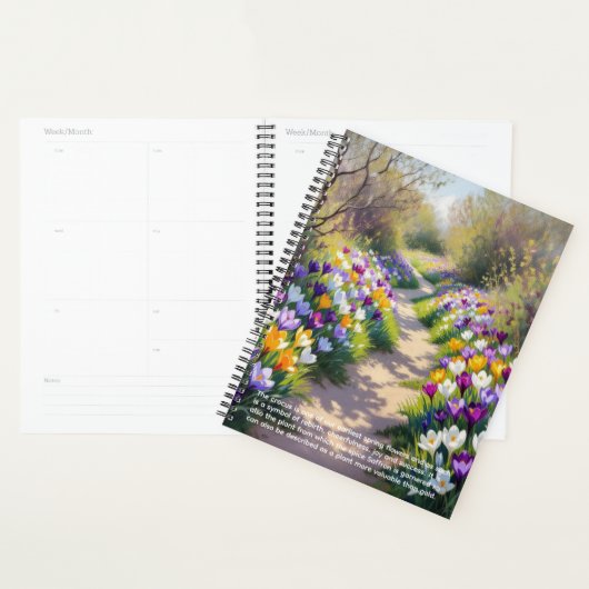 Calendrier de symbolique du crocus (Devant avec enveloppe)