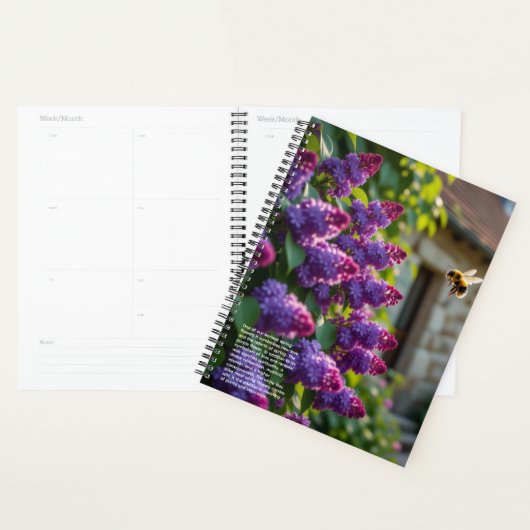 Calendrier de symbolique du lilas (Devant avec enveloppe)