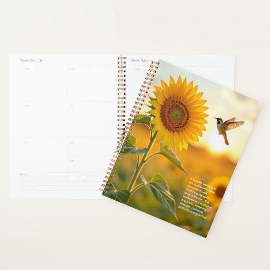 Calendrier de symbolique du tournesol (Devant avec enveloppe)