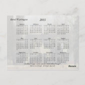 Calendrier de taille de carte postale 2015 (Dos)