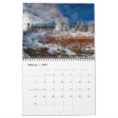 Calendrier de taille moyenne du parc de Yellowston (Feb 2027)