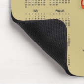 Calendrier de tapis de souris à motif de l'année d (Coin)