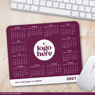 Calendrier de tapis de souris de logo commercial c
