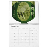 Calendrier de typographie (Jan 2027)