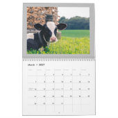 Calendrier de vache entièrement mignon (Mar 2027)