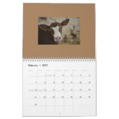 Calendrier de vache entièrement mignon (Feb 2027)