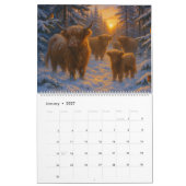 Calendrier de vaches des Highlands (Jan 2027)