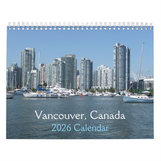 Calendrier de Vancouver, Canada 2026 (Protection)
