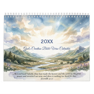 Calendrier de versets bibliques sur la création de
