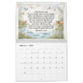 Calendrier de versets bibliques sur la création de (Feb 2027)