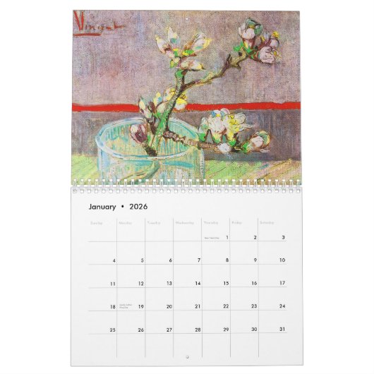 Calendrier de Vincent van Gogh 2011 (Jan 2026)