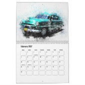 Calendrier de voiture d'art abstrait (Feb 2027)
