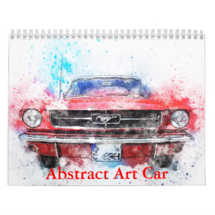 Calendrier de voiture d'art abstrait
