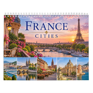 Calendrier de voyage pittoresque des villes de Fra
