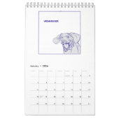 Calendrier de Weimaraner par Candra (Jan 2026)