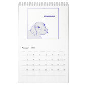 Calendrier de Weimaraner par Candra (Feb 2026)