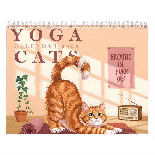 Calendrier de Yoga pour Chats 2026 (Protection)
