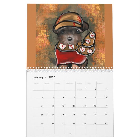 Calendrier de Yorkie (Jan 2026)