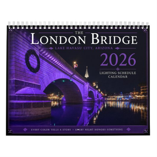 Calendrier d'éclairage du pont de Londres 2026 (Protection)