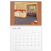 Calendrier Décor de maison vintage 1940 (Jan 2027)