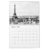 Calendrier Décor maison parisien noir et blanc (Feb 2027)