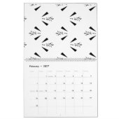 Calendrier Décoratif, Gris Charbon (Feb 2027)