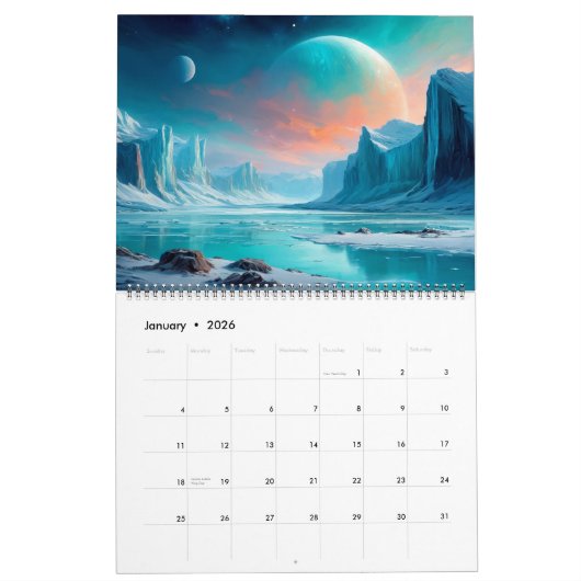 Calendrier Deep Space Realms 2026 (Jan 2026)